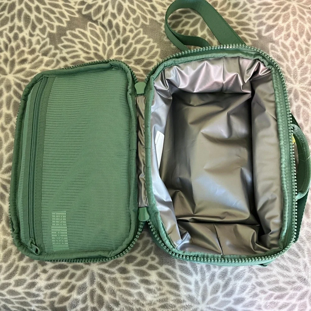 NWT Lunch Kit Crossbody Bag Teal Green Insulated Water Repellent Everyday Travel